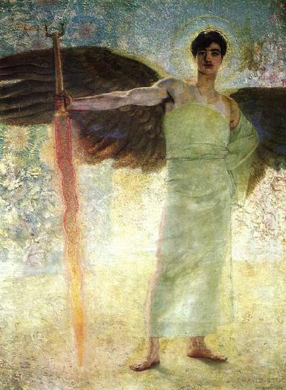 Franz von Stuck Der Wachter des Paradieses oil painting picture